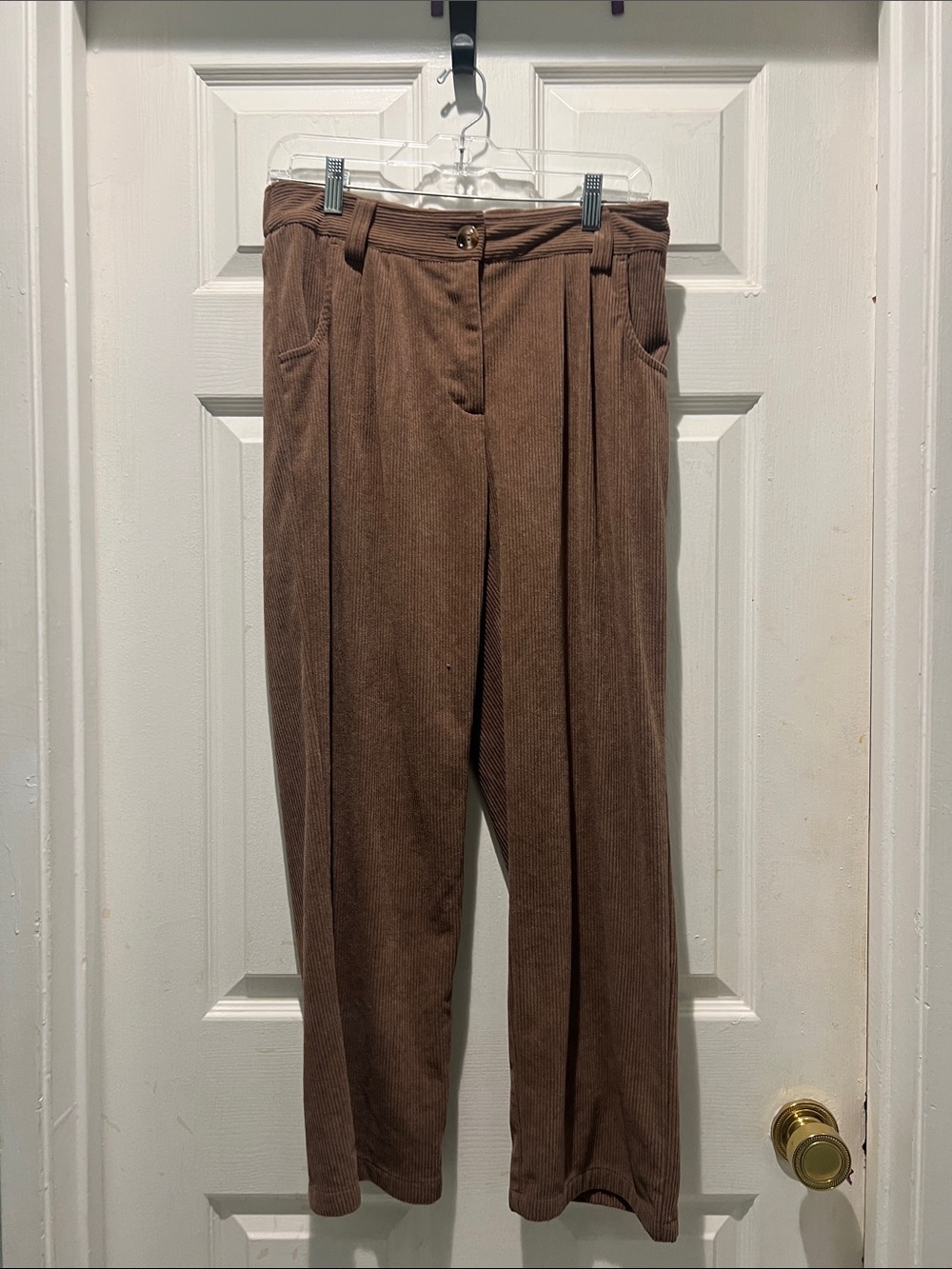 HALARA Brown Corduroy Boot Cut Trousers
